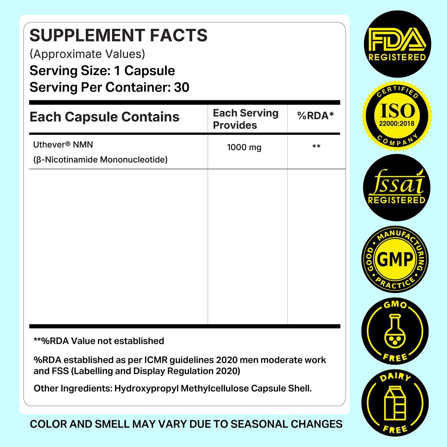 β-NMN Capsules | Pack of 30